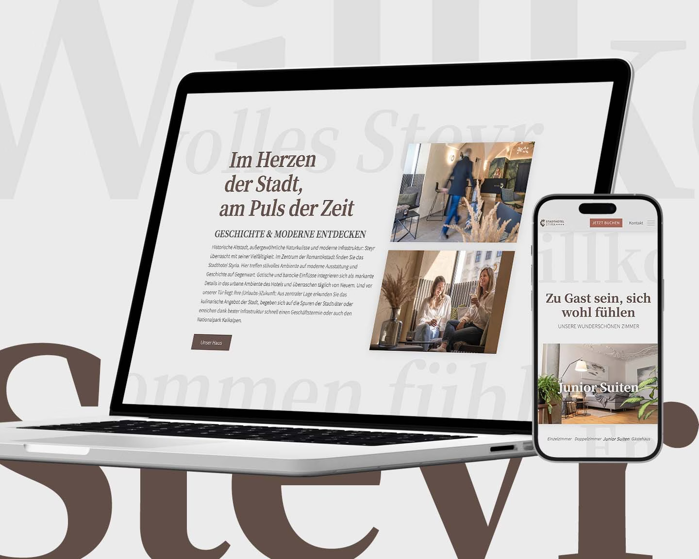 Branding & Webdesign für Stadthotel Styria