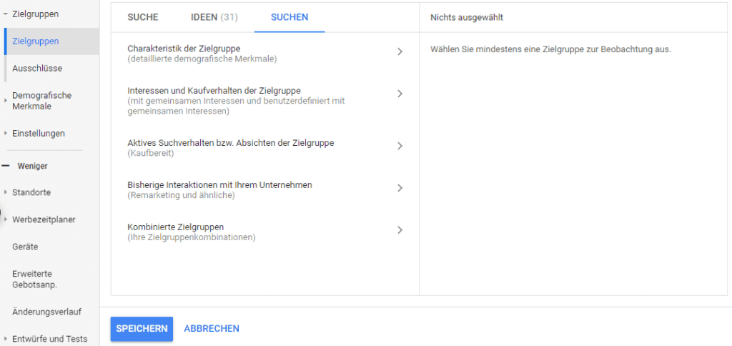 ZENITBLAU Google Ads Tipps Zielgruppen 2