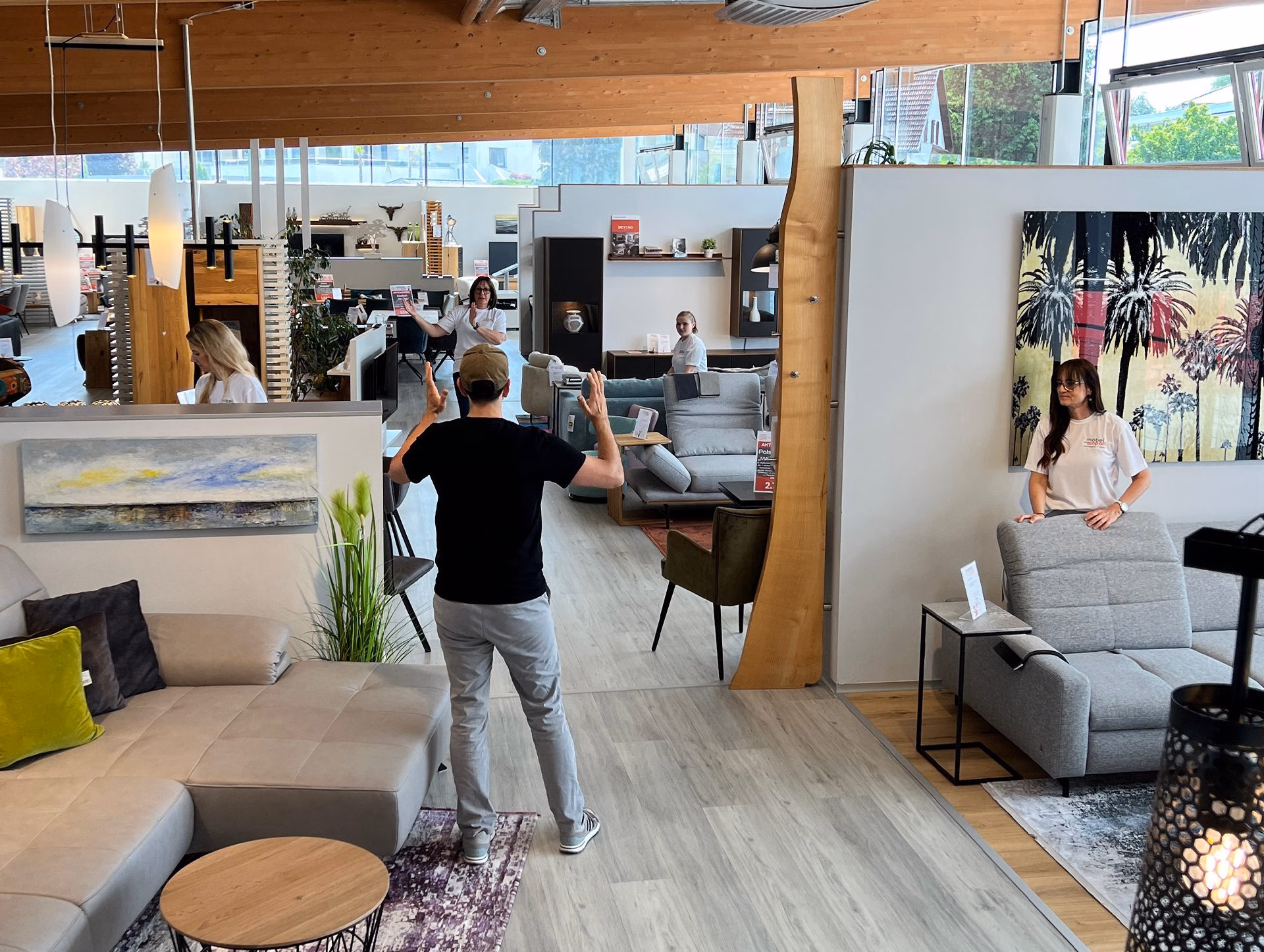 Behind the scenes bei Möbel Polt Content Produktion